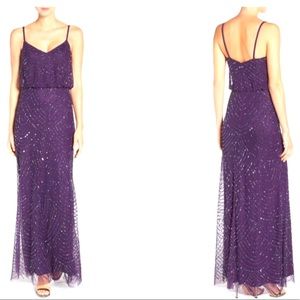 Adrianna Papell beaded blouson gown